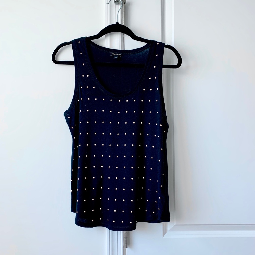 EXPRESS Rose Gold Studded tank SZ M